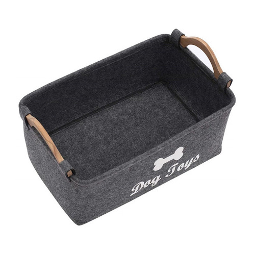 Amazon Felt Storage Basket Handheld Simple Miscellaneous Storage Basket Korean/Japanese Style Dirty Clothes Basket Desk Organization Frame Customizable