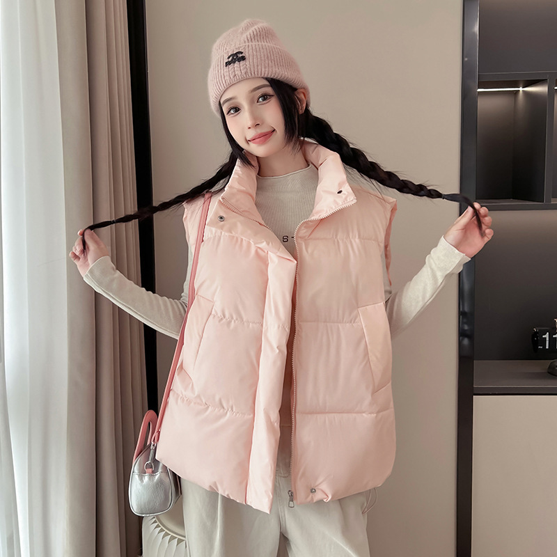 Clip de caballo de algodón para mujeres otoño y invierno de 2025, nueva chaqueta de moda holgada coreana, chaqueta de hombro de chaleco de moda