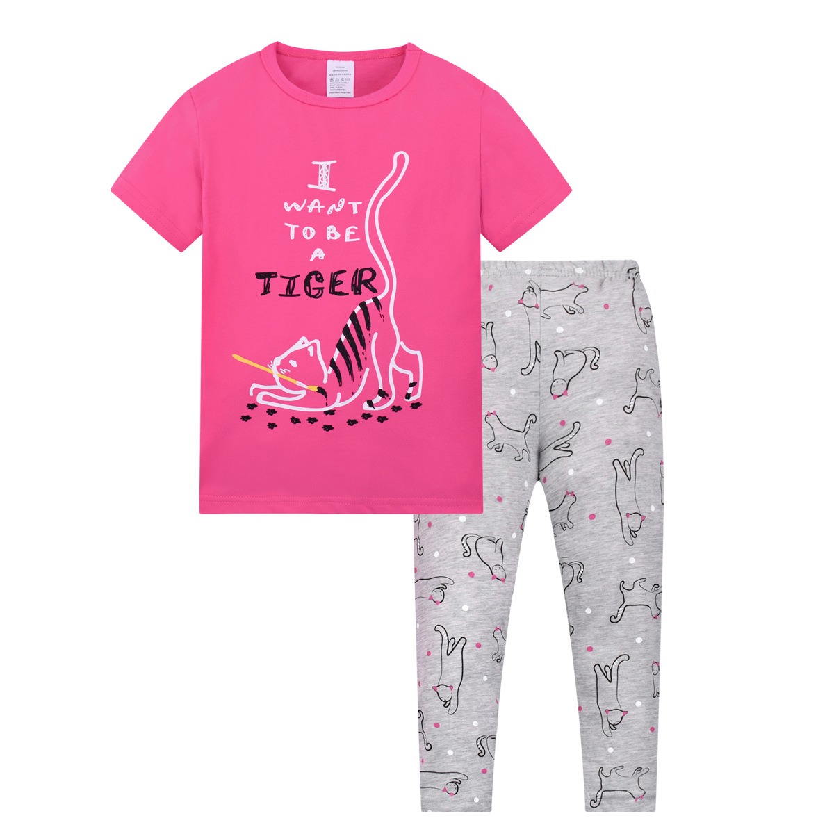 Niños pijamas ropa para niños de comercio exterior al por mayor de Europa y América del verano nuevos niños pijamas traje Niños y Niñas Ropa Para el hogar