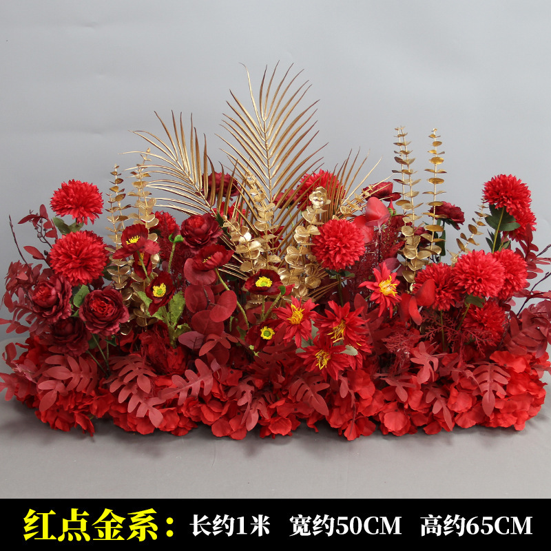 新商品の結婚祝いの大きいタイプの花を並べて絹の花の完成品の装飾をシミュレーションします。|undefined