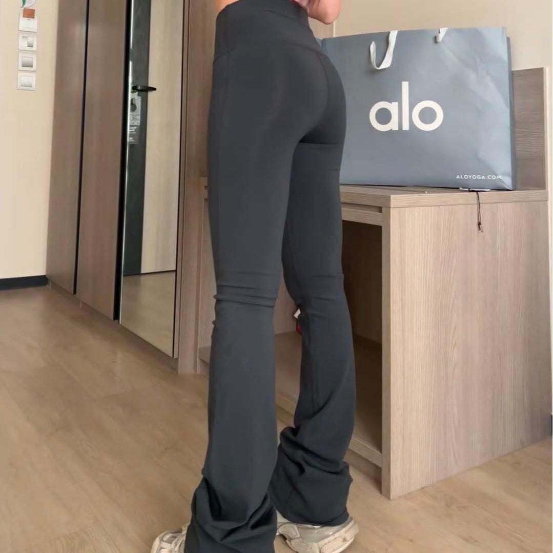 Versión correcta del entrenamiento fitness, nalgas de melocotón, micro-cuerno, pantalones de yoga, pantalones deportivos transpirables de pilates de cintura alta para mujer