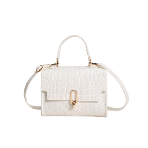 French niche bags  summer new trendy fashion women's bags alligator print small square bags versatile shoulder and crossbody bags