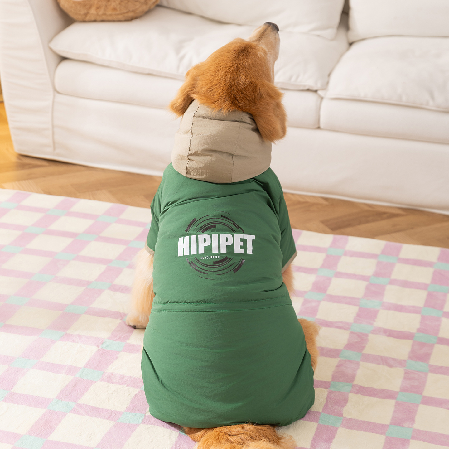 Otoño y invierno nuevo estilo de perro grande algodón de algodón de asalto capuzado grueso abrigo de algodón cálido perros de gran tamaño ropa de perros mascotas
