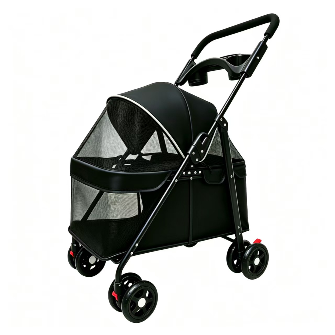 Cochecito Plegable para Mascotas de Metal, Plegable, para Exteriores