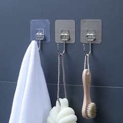 No-hole large invisible adhesive hooks, no-hole clothes hangers, bathroom and bathroom wall stickers, kitchen hooks