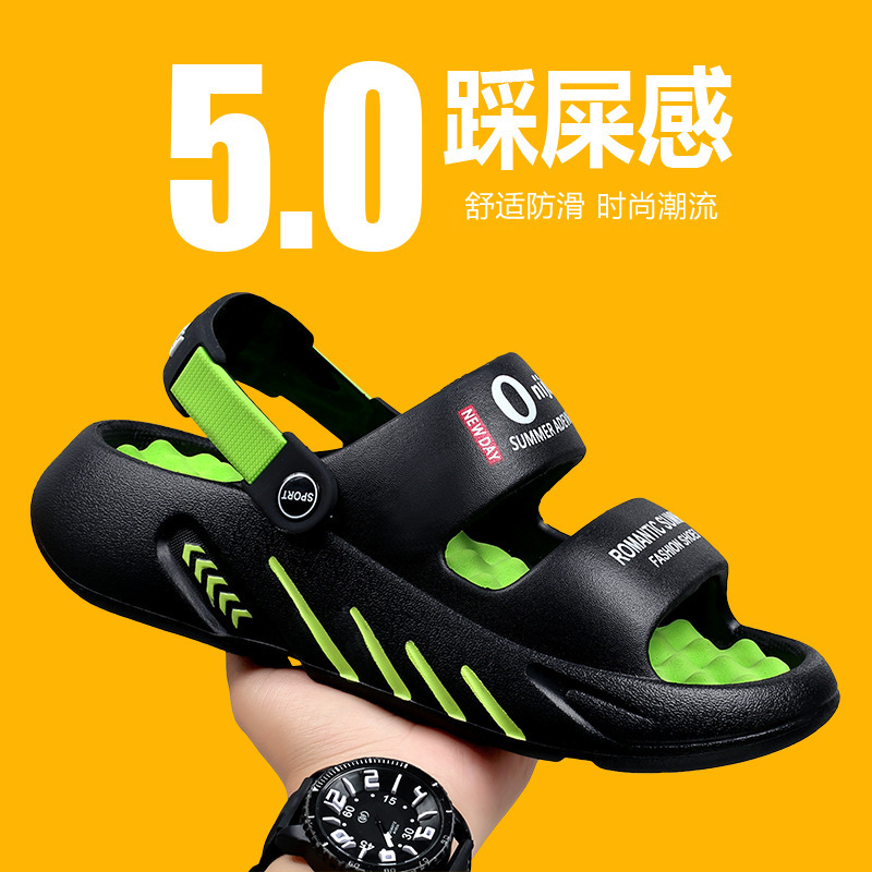 Sandalias para hombres de verano 2024 nueva moda de moda zapatillas casuales zapatillas de playa antideslizantes para hombres