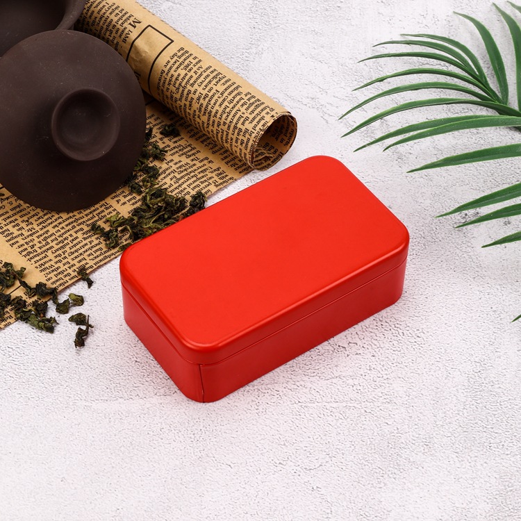 Caja de hojalata para té, caja de almacenamiento pequeña de hierro, caja de té cepillada, caja para cartas de juego, almacenamiento y organización image 7