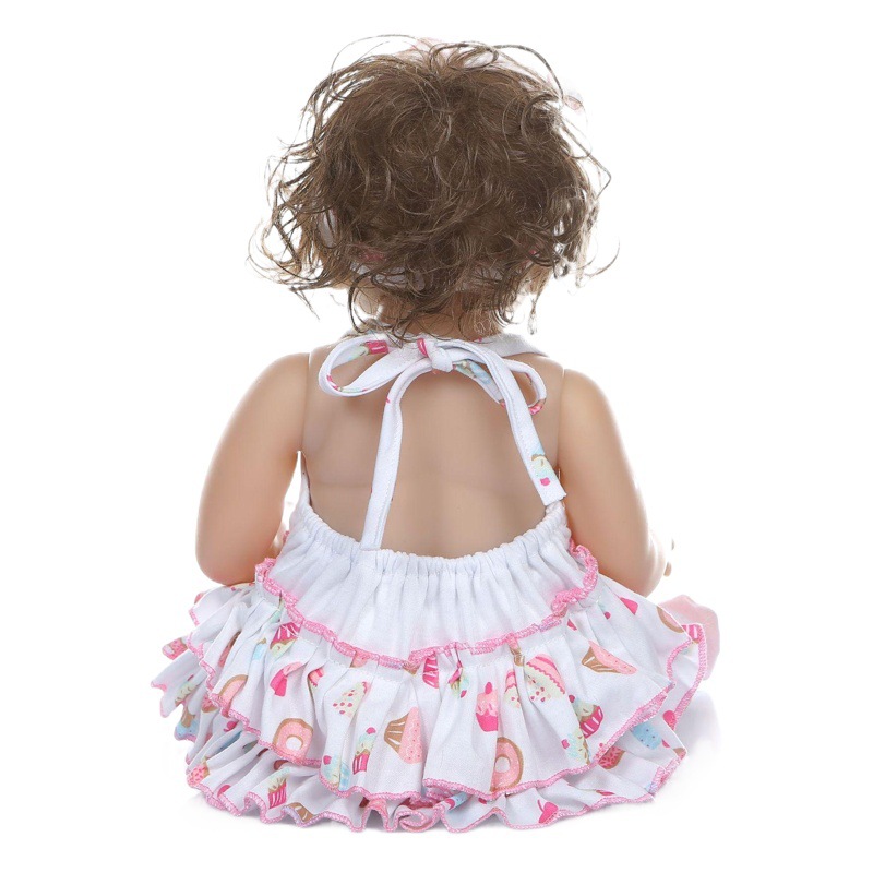 NPK simulación bebé completo pegamento muñeca linda cara en forma de baño de silicona juguete niña regalo de cumpleaños
