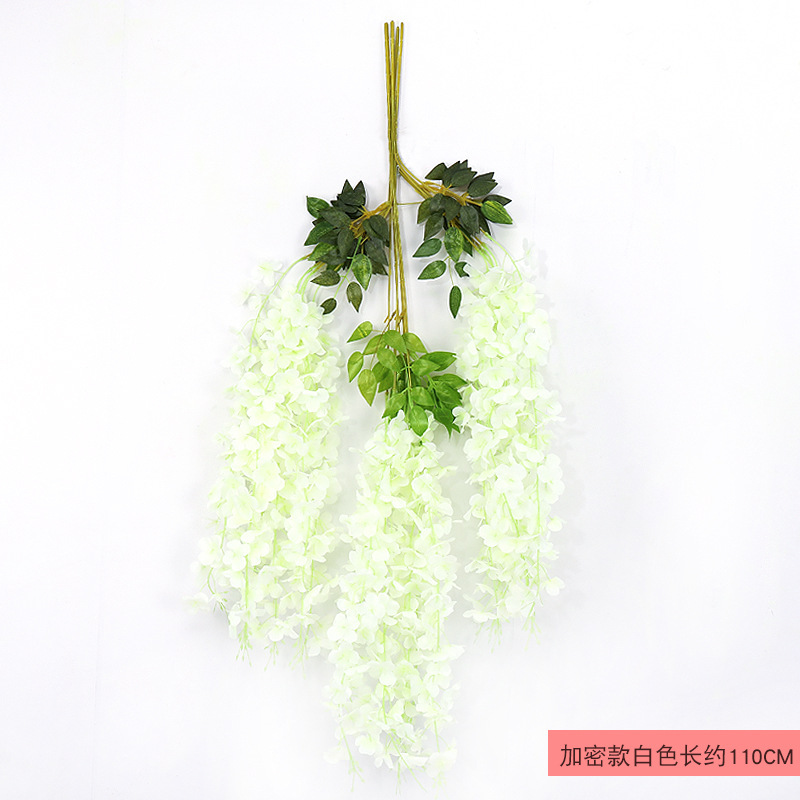 Flor de Glicinia, Flor de Techo Violeta, Flor de Glicinia para Bodas, Enredadera Decorativa, Enredadera de Flores Artificiales, Decoración del Hogar al por Mayor