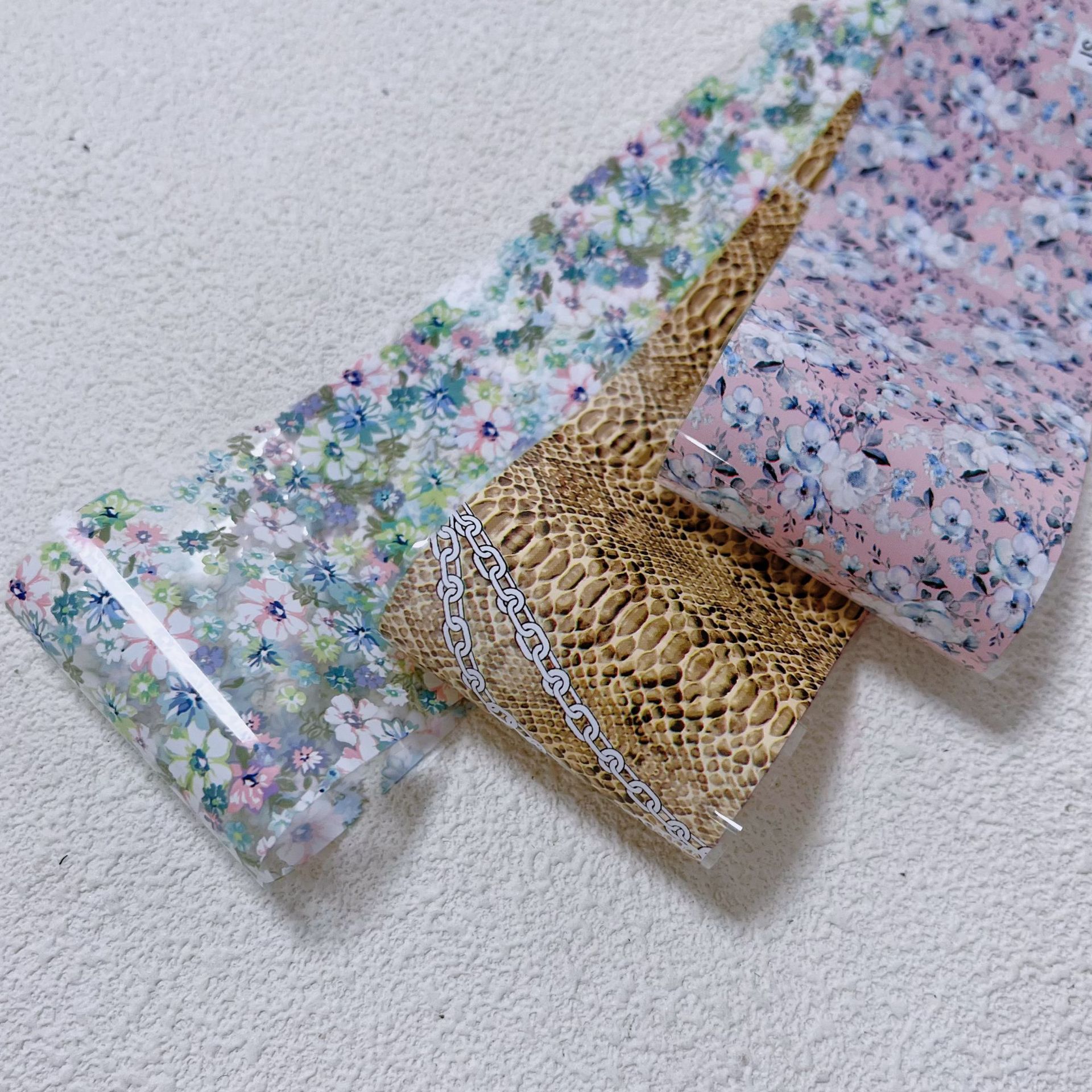 Nail Art Autumn and Winter French Leopard Print Stickers New Transfer Paper Flower Snake Lace Cross-border New Nail Art Stickers