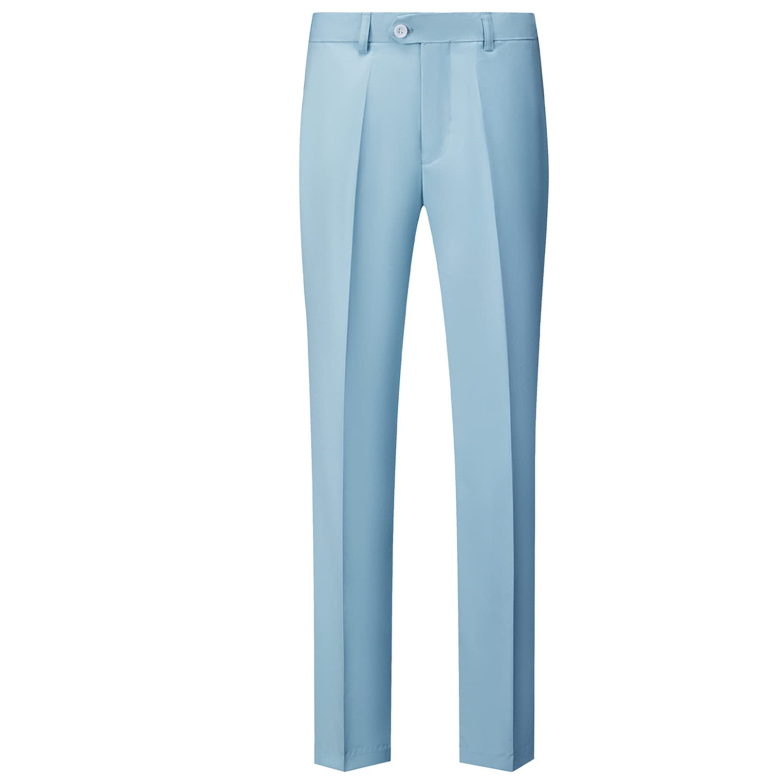 Pantalon noir slim pour homme, coupe droite, idéal pour le travail, le printemps et l'automne, idéal pour les affaires ou les tenues de soirée_voghion.com