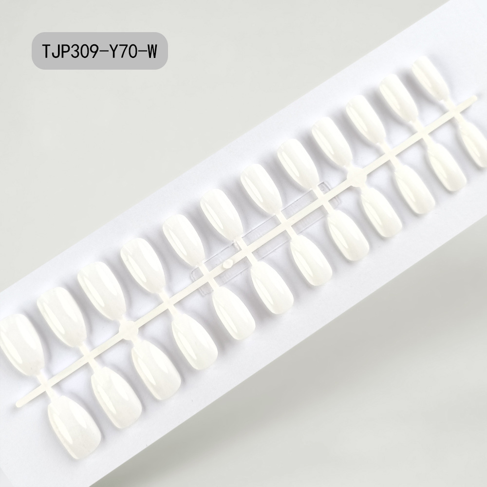 Parche de uñas postizas trapezoidales de ballet largo sin aceite