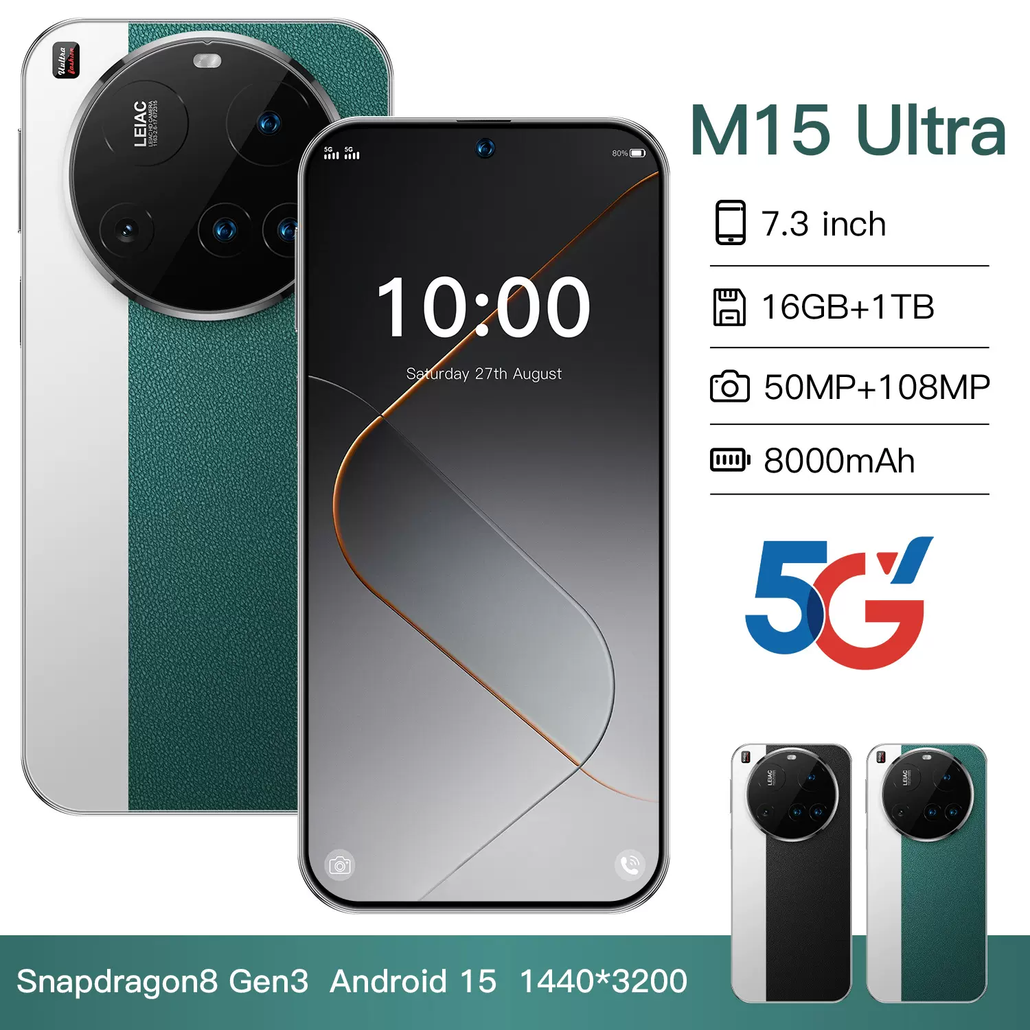 跨境手机M15 Ultra爆款4G智能手机2+16安卓7.3寸现货工厂批发代发