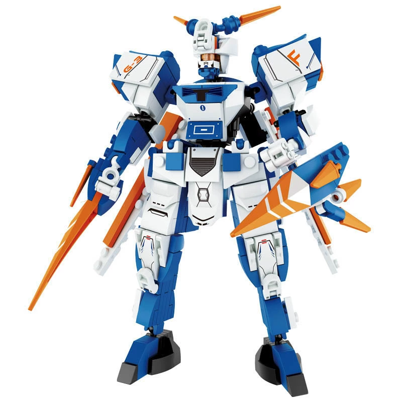 Конструктор Fang Orange Transformer Робот для мальчиков 4 механизма серия King Kong, набор маленьких деталей