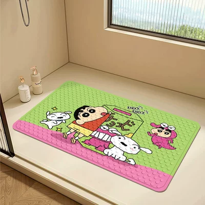 for Bathroom | Avtomobil döşəmə paspasları - axin-small-white-green-bottom-4070cm-suction-cup-floor-mat
