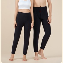 跨境男女款加绒加厚长护膝舒适修身束脚保暖裤高弹高腰批发