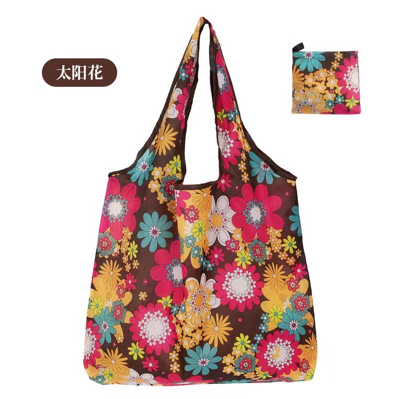 Spot bolsa de compras plegable de gran capacidad Spot bolsa de protección ambiental bolsa plegable bolsa de almacenamiento portátil impresa portátil creativa