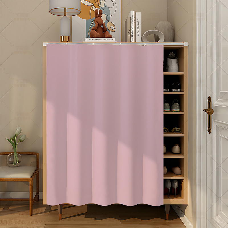 Washbasin Bathroom Cabinet Solid Color Covering Curtain Storage Cabinet Sundries Covering Ugly Curtain Kitchen Storage Rack Shoe Cabinet Dust Curtain