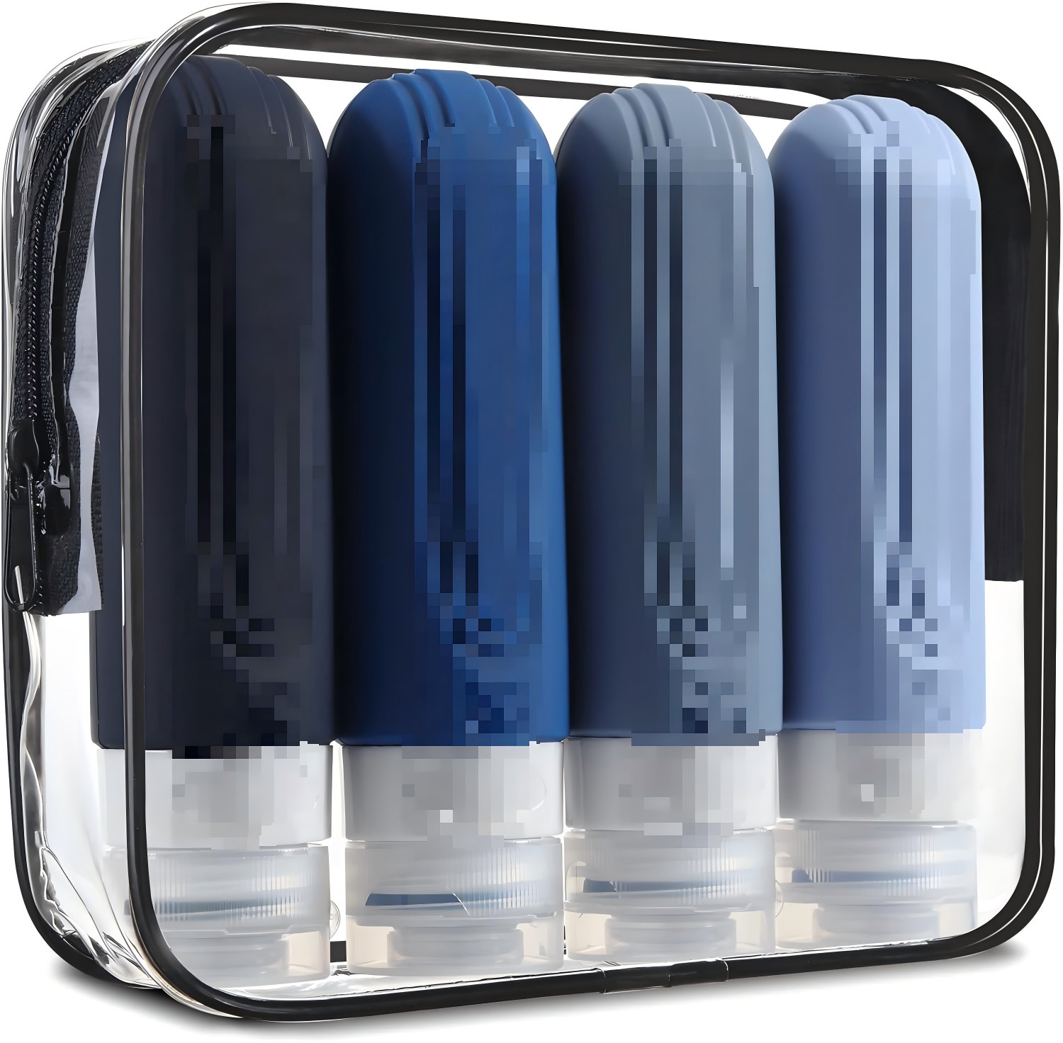 16 piezas de botella de viaje conjunto de botella de silicona a prueba de fugas botella de subenvasado extruíble recipiente de lavado artefacto de viaje portátil