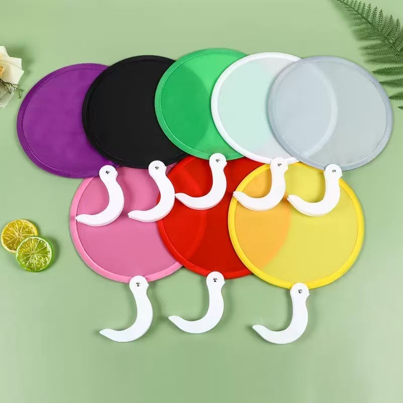 Abanico Plegable Tipo Disco Volador de Poliéster Portátil Personalizable para Regalos Publicitarios
