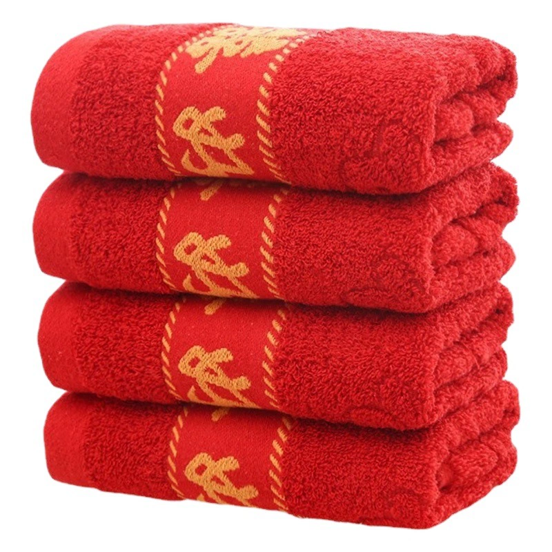 Красное свадебное полотенце хлопок оптом свадебное полотенце подарок для рук хлопок свадебный подарок почтовые полотенце для лица
