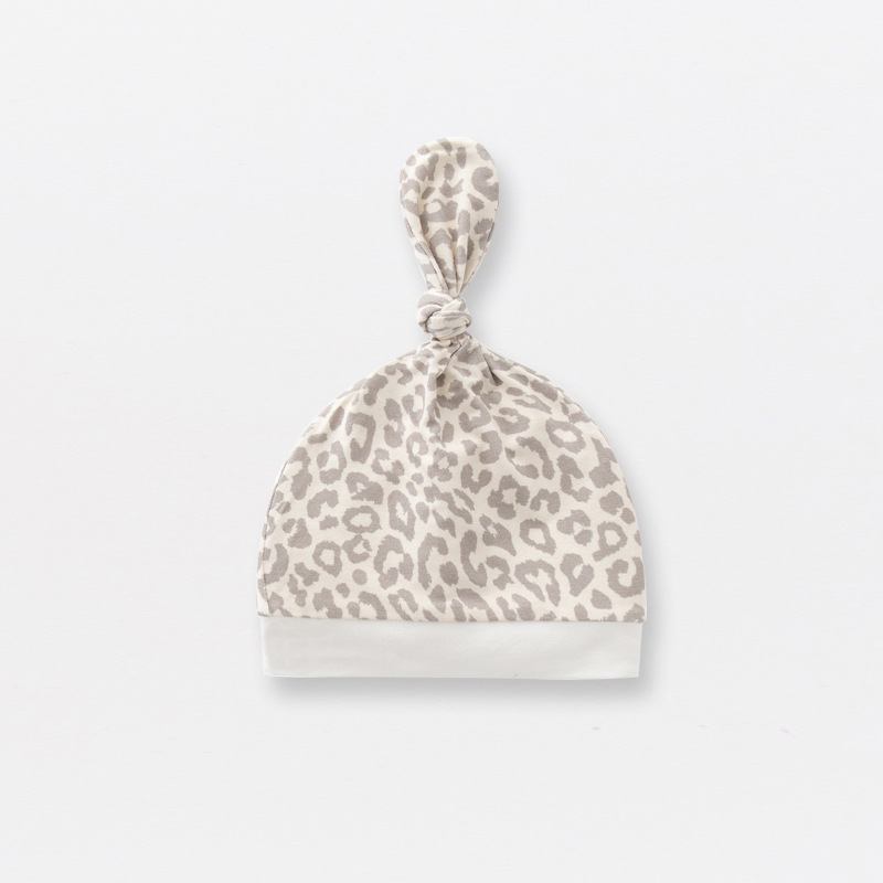 살구색 레오파드 무늬 모자]