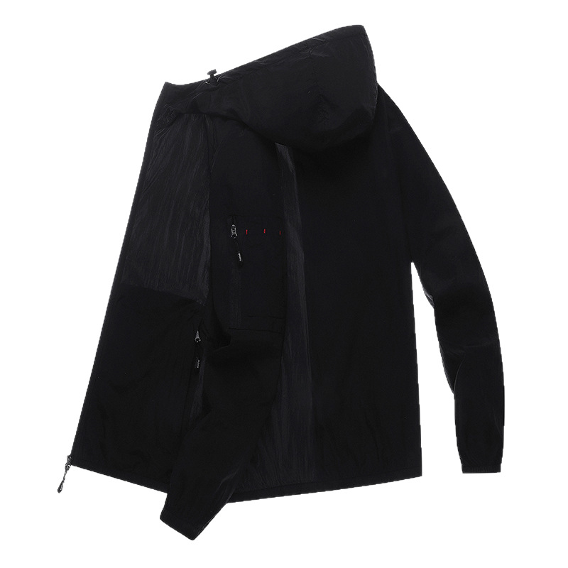2024 moda nueva chaqueta de protección solar para hombres chaqueta delgada de verano deportivo al aire libre transpirable anti-UV chaqueta de piel puede comprimir la marca