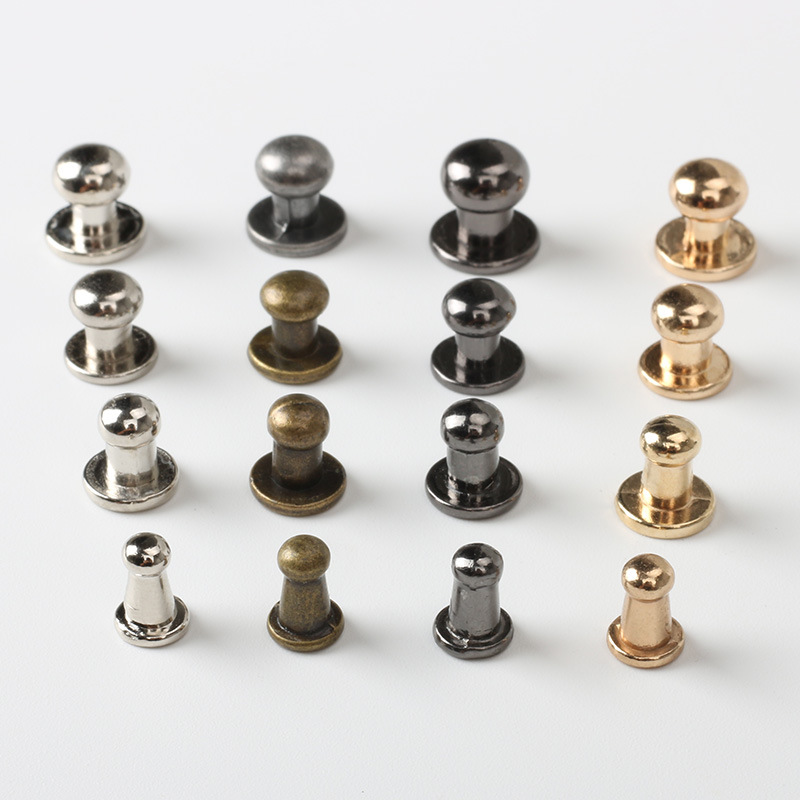 Manufacturer wholesale zinc alloy bag pacifier nail leather bag pacifier buckle with screw diy handmade monk head