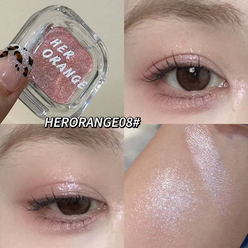 Тени для век (HERORANGE) многоразовая одна палетка, матовые и мерцающие варианты, сетка 2 г, компакт 4.2×4.2×1.1 см