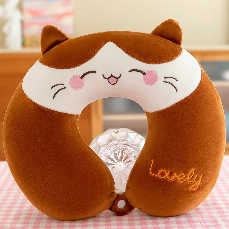 Cartoon U almohada almohada de cuello almohada de columna cervical almohada de avión siesta memoria almohada de cuello almohada de algodón fabricante de regalos portátiles comercio exterior