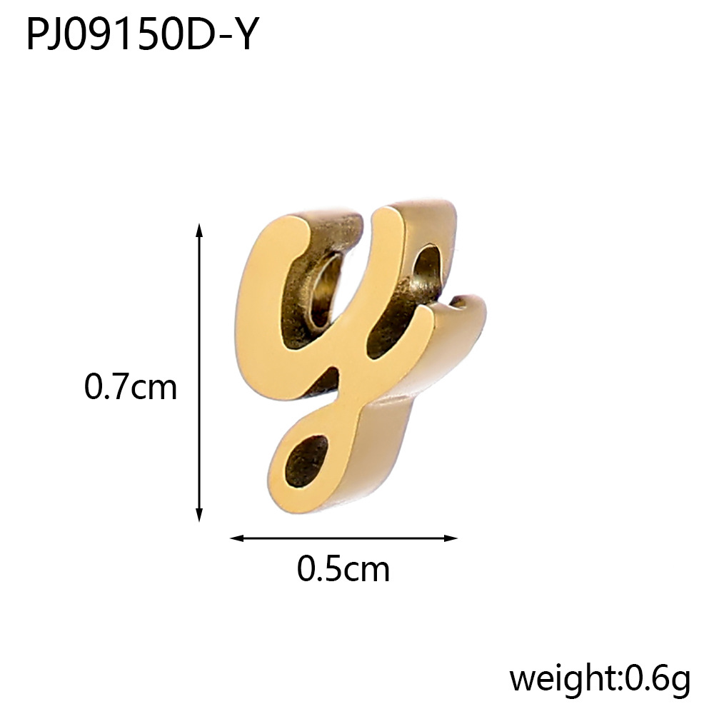 2g Weight Pendant, Chain Jewelry Making Type DIY Ornament Accessories Classification 1 Piece, 1 Set Quantity 304 Stainless Steel Material Letter Pattern All Seasons Season Polished Finish Plating Design Simple Style, Classic Style Style 1 Piece 1 Set 304 Stainless Steel Letter Polished Pendant Chain DIY Ornament Accessories 12