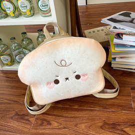 日系萌妹子双肩包女小众设计吐司单肩包痛包2025新款卡通学生背包