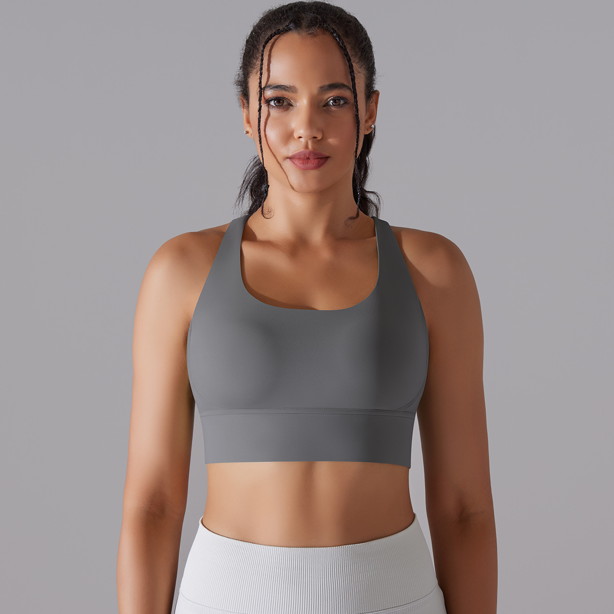 127g Weight Sleeveless Sleeve Length Nylon, Spandex Fabric Type Short Top Length Halter Crisscross Tank Tops Type Fitness, Yoga Occasion U Neck Neckline Solid Color Pattern Sports Style Sports Solid Color Nylon Spandex U Neck Active Tops Halter Crisscross Tank 162