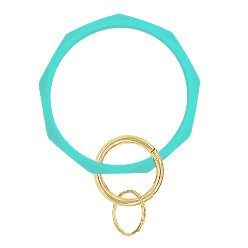 Pulsera de silicona de diamantes de Europa y América llavero pulsera de silicona geométrica Cadena de Suministro de puestos pulsera de silicona