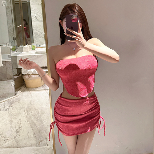 2024 new swimsuit female sexy bikini bikini three-piece Korean ins split internet celebrity swimsuit