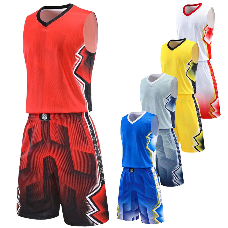 Basketball Uniform Suit for Male and Female Students Sports Breathable Quick-Drying Game Sports Jersey Group Purchase Vest Training Team Uniform
