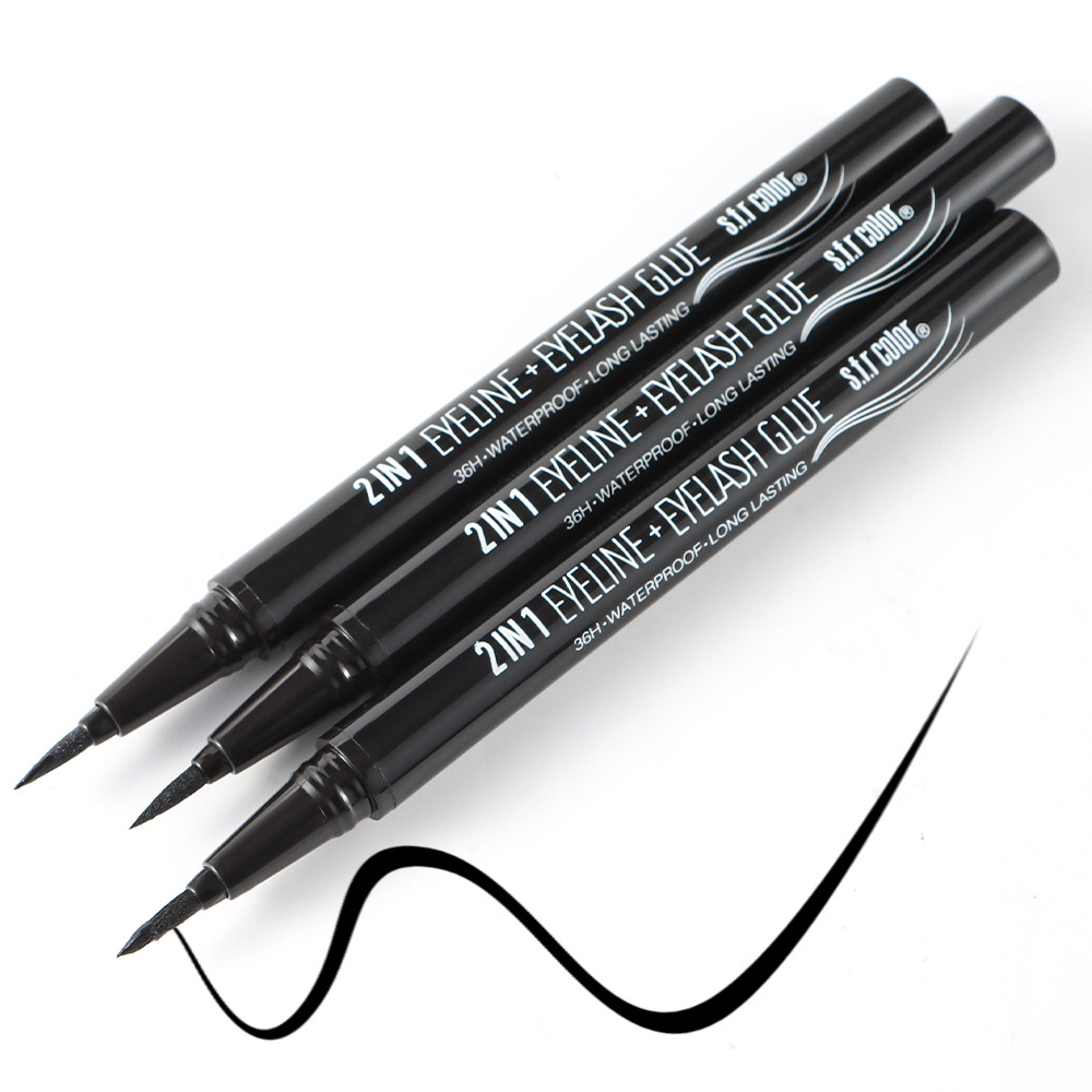 s.f.r color transfronterizo productos de venta caliente impermeable duradero eye-liner portátil pegamento eye-liner 2 en 1 image 4
