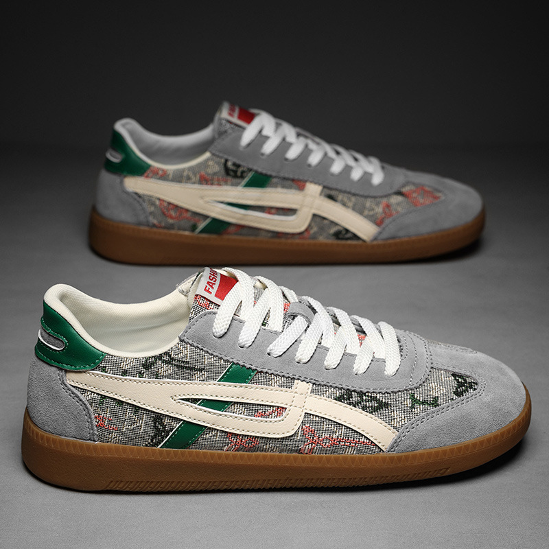 Autumn youth color-blocked lace-up shoes