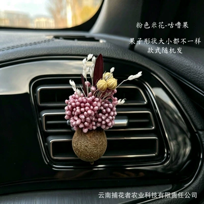 Car Perfume Aromatherapy: Diffuser Car Gift Car Interior - pink-xiaomi-flower-gulu-fruit-car-style-free-essential-oil