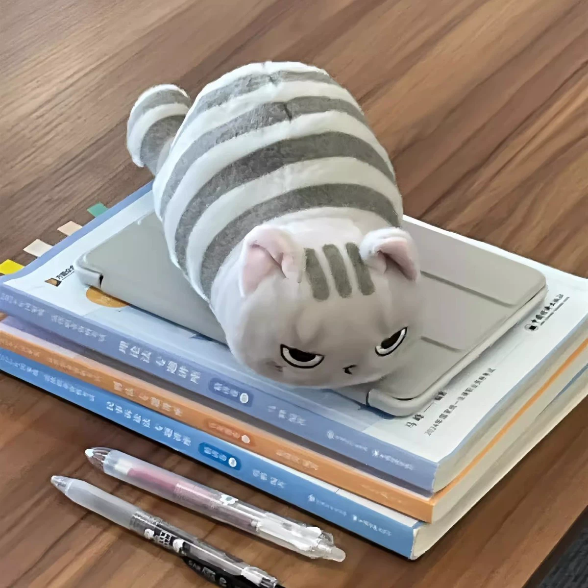 Cute plush capacious cartoon pencil case for students, for secondary school