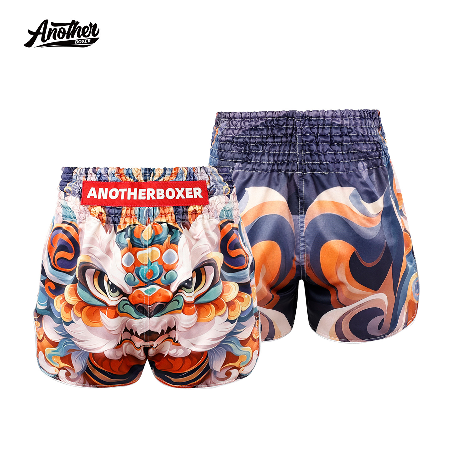 ANOTHERBOXER new lion dance-themed professional UFC boxing shorts, suitable for boxing, martial arts, and kickboxing training for men