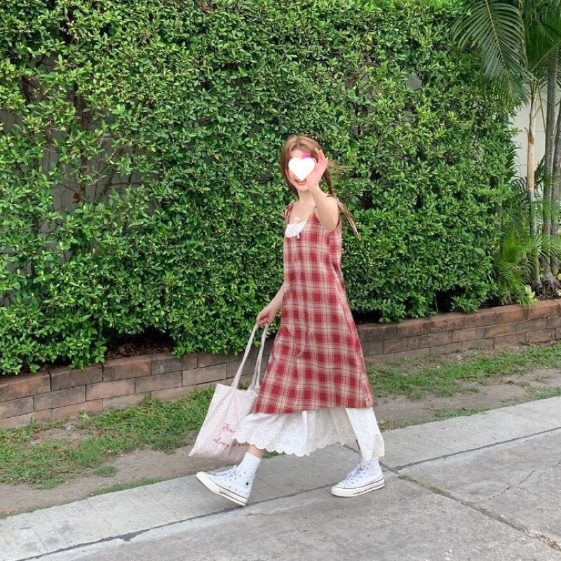 [라이트 레드 체크 무늬]