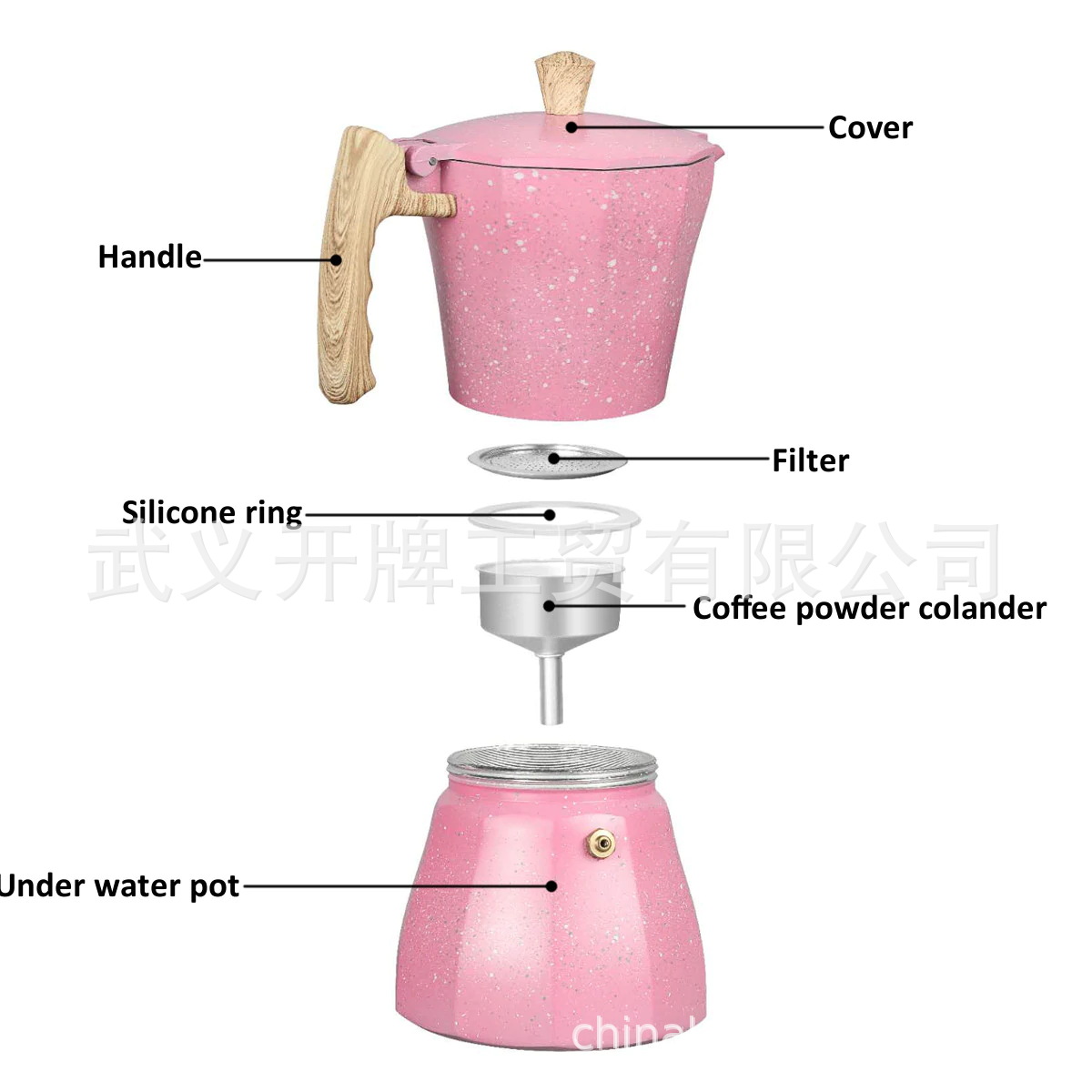 Moka olla transfronteriza en stock cafetera Europea octogonal olla italiana café extracción en frío olla herramientas para hacer café