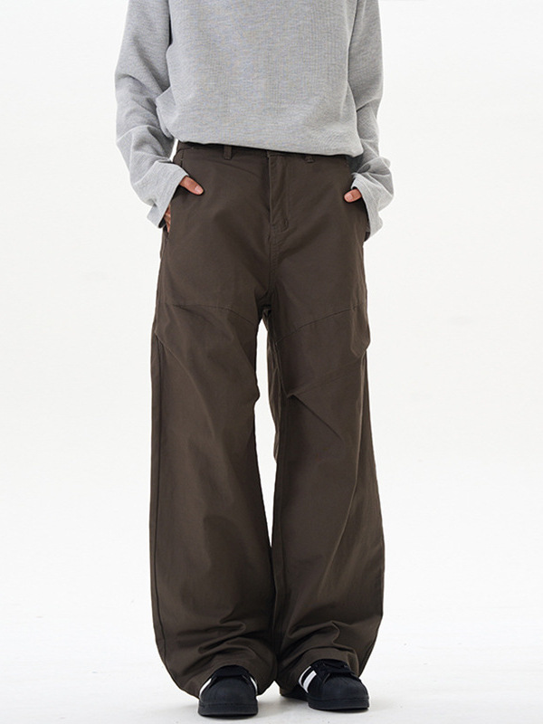 LKTMメンズ # アメリカンレトロcleanfit傘兵しわ工装ズボン男女潮牌ゆるいカジュアルパンツ