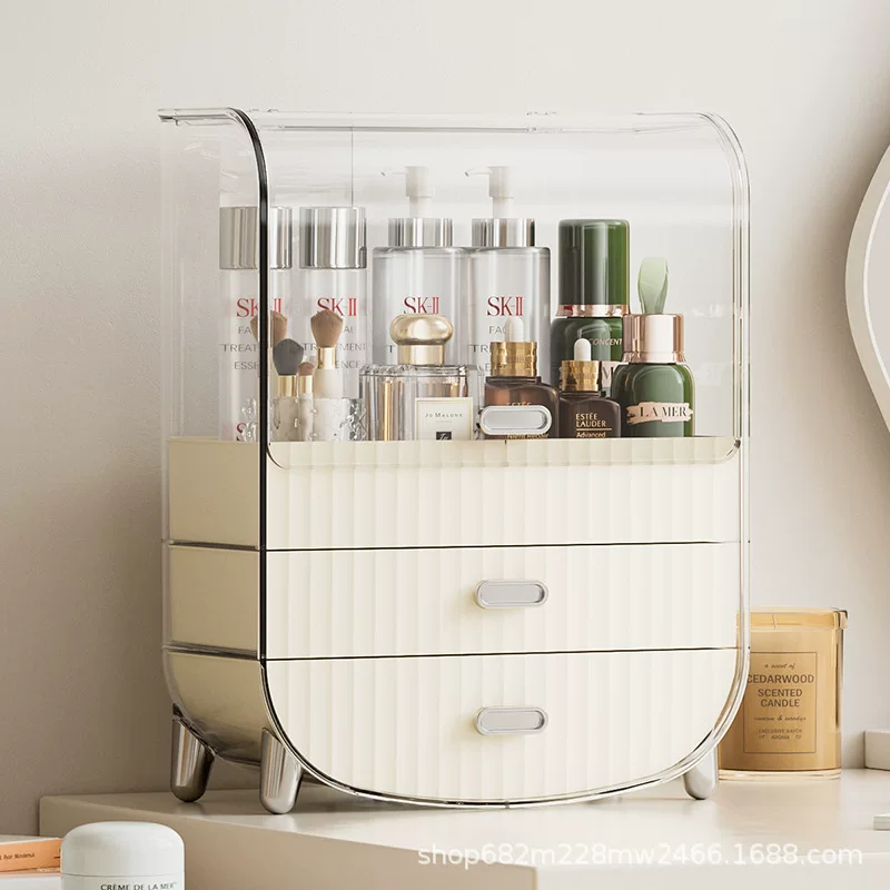 Table cosmetic storage box, storage system for skin care, lipstick