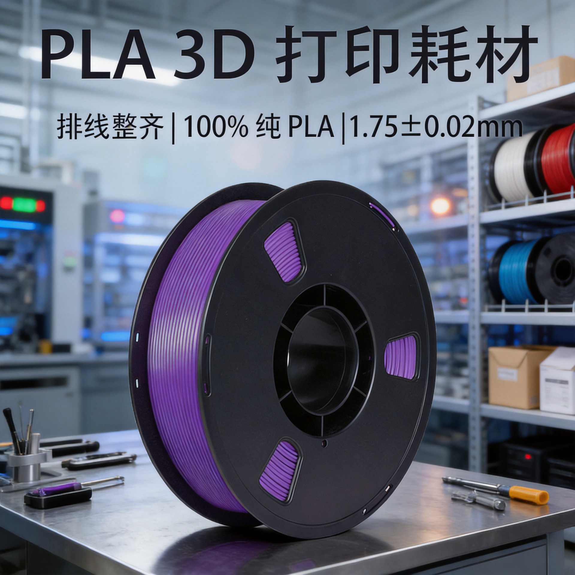3D printer üçün PLA filament, 1.75 mm, 1 kq