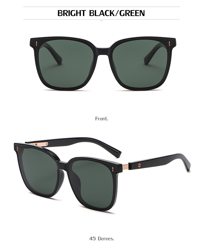 Fashion Big Frame Geometric Simple Same Solid Color Men's Sunglasses display picture 2