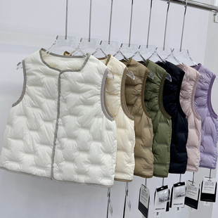 Children's Lightweight down Vest Liner, New National Standard 90% down Vest, Pure Color Inner Wear, School Uniform Artifact