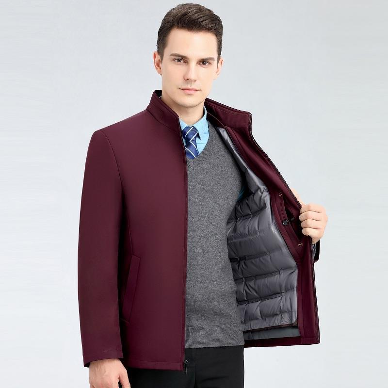 버건디 23988 스탠드 칼라 지퍼 스타일