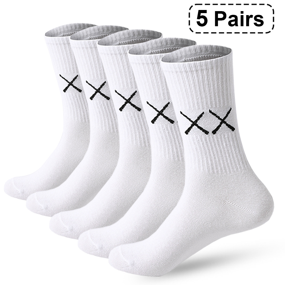 Men's Sports Socks, Mid-Calf Socks, Solid Color, Sweat-Absorbent, Odor-Resistant Cotton Socks, Outdoor Running Socks, Basketball Socks, Casual and Versatile